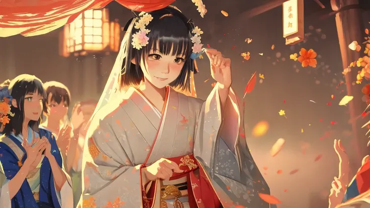 成人式の写真（のイラスト）