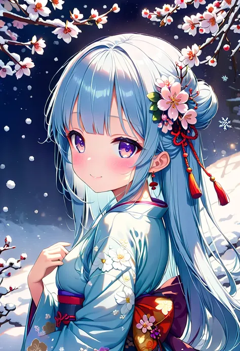 masterpiece, best quality, extremely detailed, (illustration, official art:1.1), 1 girl ,(((( light blue long hair)))), ,(((( light blue long hair)))),light blue hair, , long hair ((blush)) , cute face, big eyes, masterpiece, best quality,(((((a very delic...