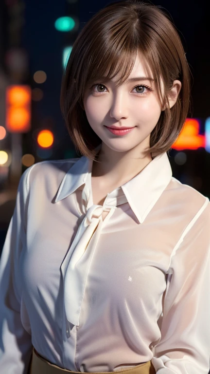  1 Japanese girl ,(colored business blouse:1.4), ( RAW photos ,  best quality ), ( realistic,  photorealistic:1.4), masterpiece,  extremely delicate and beautiful ,  very detailed on trends, 8k wallpaper,  wonderful,   Fine Details,  very detailed on trend...