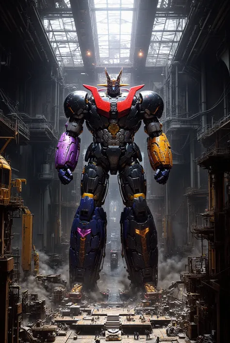   The hero Mazinger Z is 100 meters tall 　 The great Mazinger Z towers over 100 meters in a combat position  ,   Nuclear Reactor Equipment Production Line  , Steel etc. . ,   Machine Monster Mazinger Z,  Fearsome Steel Genie  ,  Giant Heavy Equipment Maint...