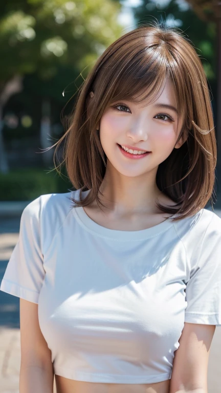  1 Japanese Girl ,(colored plain t-shirt:1.4), ( RAW photos ,  best quality ), ( realistic,  Photorealistic:1.4), masterpiece,  extremely delicate and beautiful ,  very detailed on trends, 8k wallpaper,  wonderful,   Fine Details,  very detailed on trendsな...