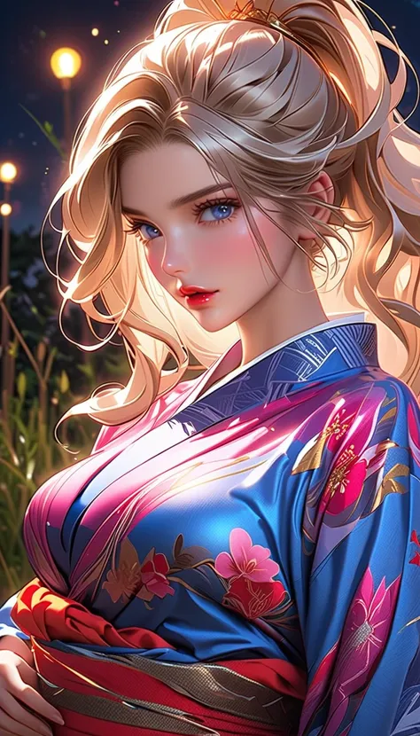 ((masterpiece)),  best quality ,  SUPER DETAILS,  high resolution,  extremely detailed CG integrated 8K wallpaper, HQ_HDR, ( Dynamic Angles), ( sexy attractive high elf with big breasts), (((Delicate fabric,  gets a reaction by wearing a brightly colored k...