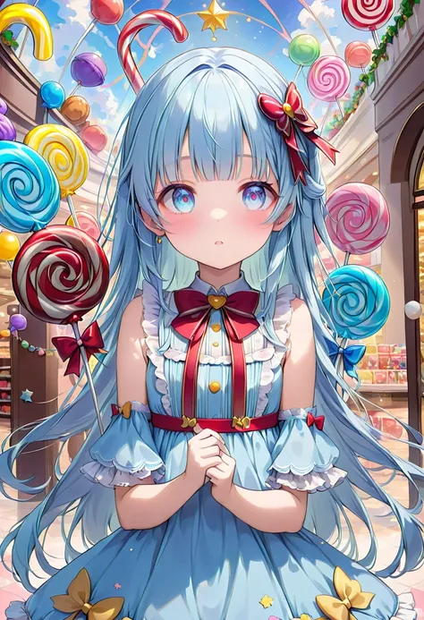 masterpiece, best quality, extremely detailed, (illustration, official art: 1.1), 1 girl, (((light blue long hair)))), ((( long hair))), light blue hair,, long hair ((blush)) , cute face, big eyes, masterpiece, best quality, (((a very delicate and beautifu...