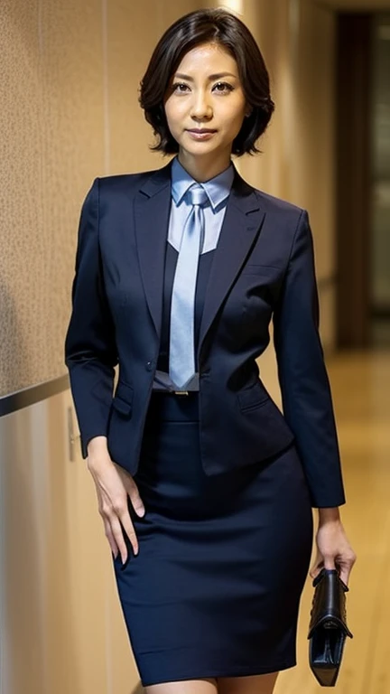 Her breasts are large。 Fine-skinned Woman 、 full body shot、 high heels。Model Photo Poses 。City Girl。Sexy Secretary、 Suspenders Stockings 。Sexy and seductive cram school teacher。sexy female boss in formal wear wearing navy blue and black hip skirt、 Women wi...