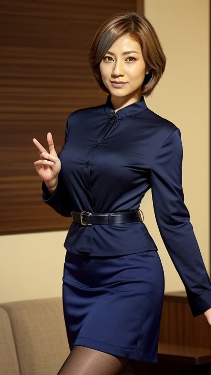 Her breasts are large。 Fine-skinned Woman 、 full body shot、 high heels。Model Photo Poses 。City Girl。Sexy Secretary、 Suspenders Stockings 。Sexy and seductive cram school teacher。sexy female boss in formal wear wearing navy blue and black hip skirt、 Women wi...