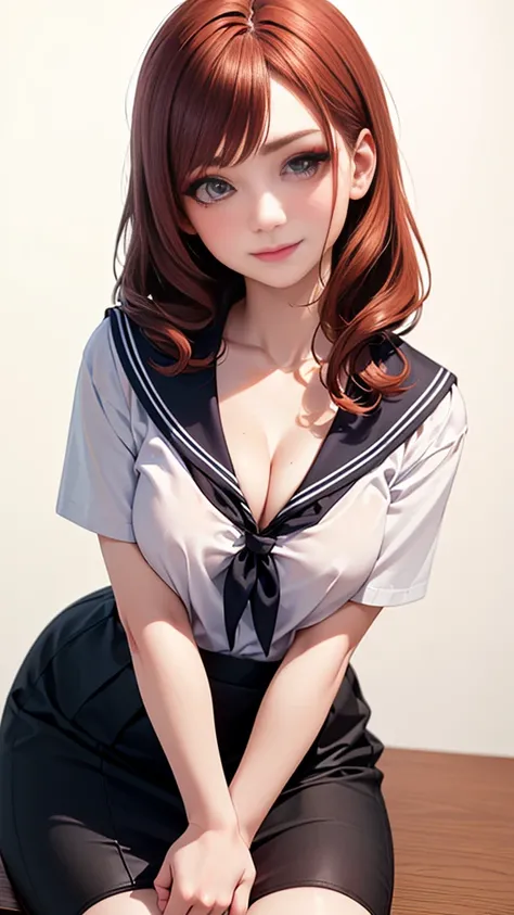 (highest quality, 8K, 32k, masterpiece, nffsw:1.2), (RAW photo), (realistic), (Photoreal:1.2), (High resolution), Super detailedな, very beautiful face and eyes, 1 asian  girl,  round and small face, big breasts thin waist、(((small breasts)))、(((white wall ...