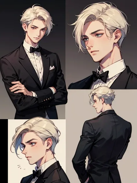 
Create a handsome boy with short hair 