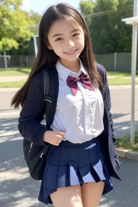 ((( transcendental cute middle school student)))、(  Japanese )、((  beautiful pussy line)), (smile)