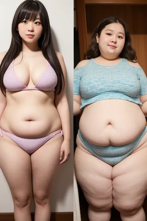 fat girl, obese over weight, very fat, extremely fat, very fat hip, big brusts, too fat arms, japanese girl, slim face, very big hip, large hip, big belly, hot spring, fat leggs, 