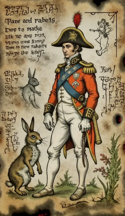  Did you know Napoleon Bonaparte was chased by hundreds of rabbits during a hunting party ? Create content to find out the details of this incident .  Explain why rabbits attacked Napoleon and how this event is evaluated in terms of historical humor.