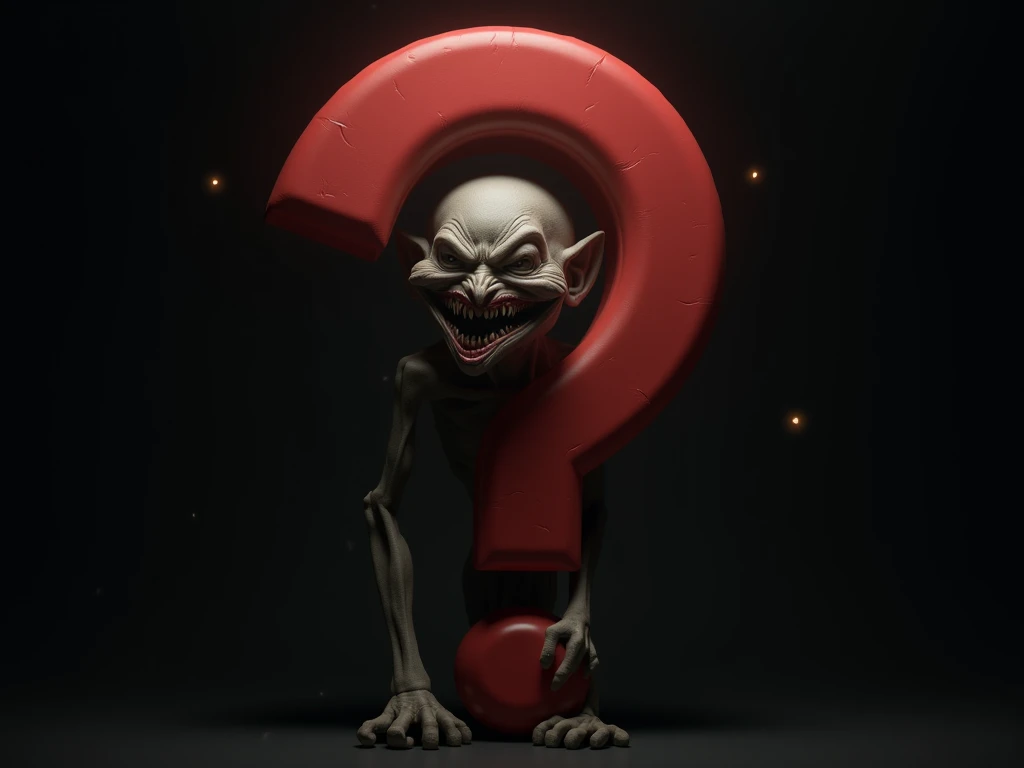  Create a character similar to the attached image, A bad-faced question mark . 