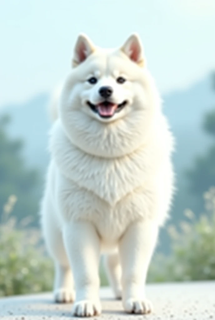 White shiro dog