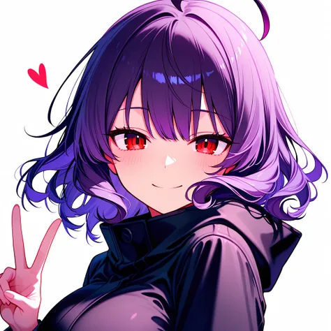 masterpiece, best quality, amazing quality, very aesthetic, absurdres, newest, scenery,highly detailed,high-resolution,close-up portrait,female,woman,purple hair,Medium hair,(wave hair,ahoge:1.2),red eyes,huge breasts,coat,knitCAP,
droopy eyes,fair skin,si...