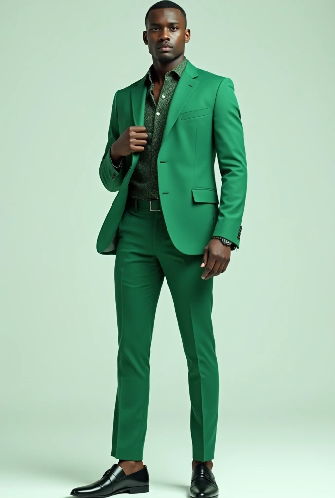 In a Green suit