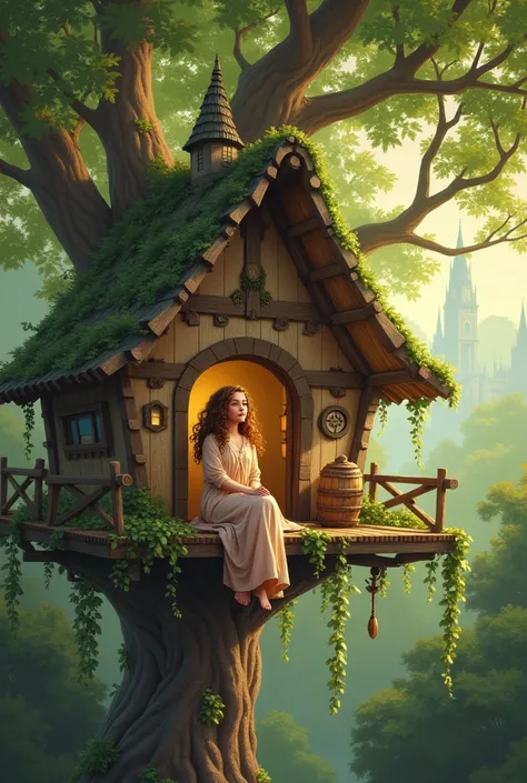 Wilde life girl in tree home 