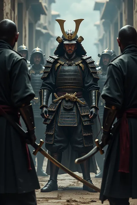 Samurai Confronting Henchmen 