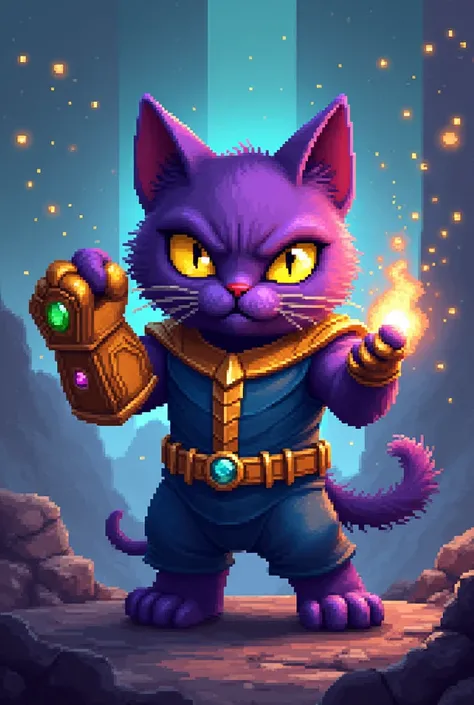 Cat version Thanos Marvel version pixel