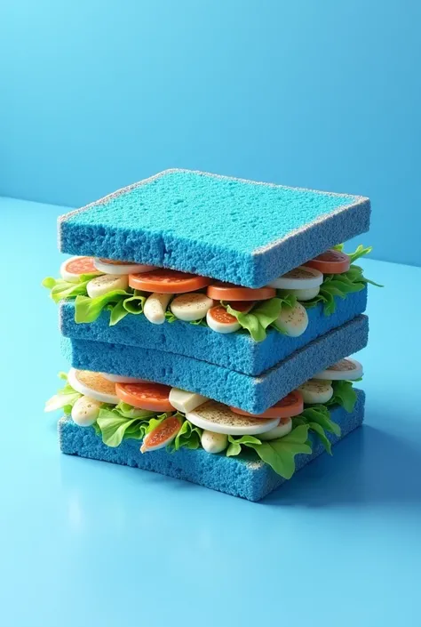 I need you to remove the lettuce and make the bread blue 