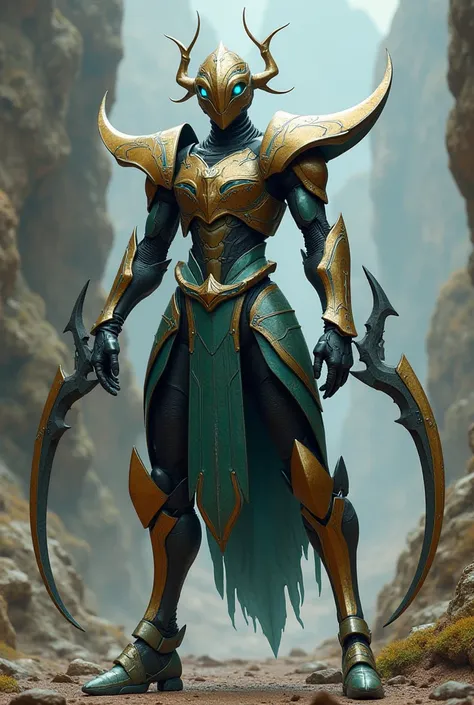 An armour of the knights of the zodiac of a mantis
