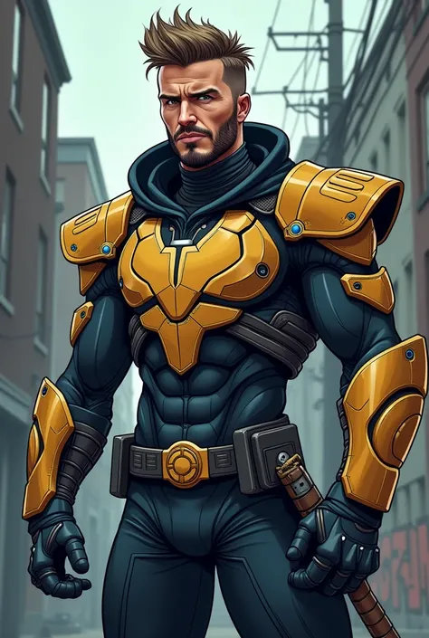 david beckham in ninja armour boondocks style art