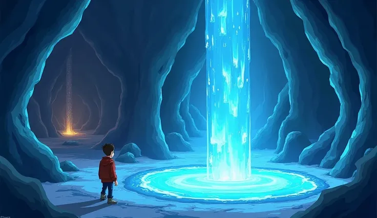 Next, he traveled to the Crystal Caverns in the Frosted Mountains, where he sought soles that would never wear out. Deep within the caves, he found a pool of molten crystal guarded by a stone giant.

"To take from this pool, you must offer something precio...