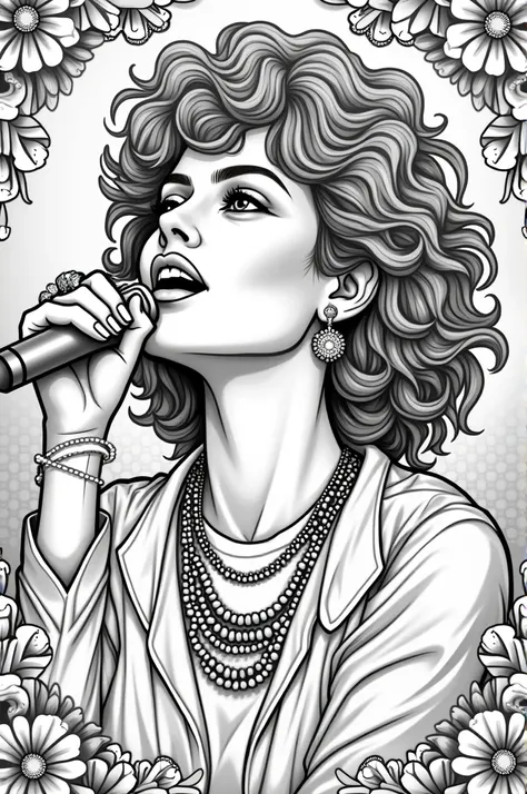 Create coloring pages of famous singers