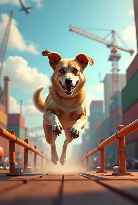 Dog related to agility in transportation
