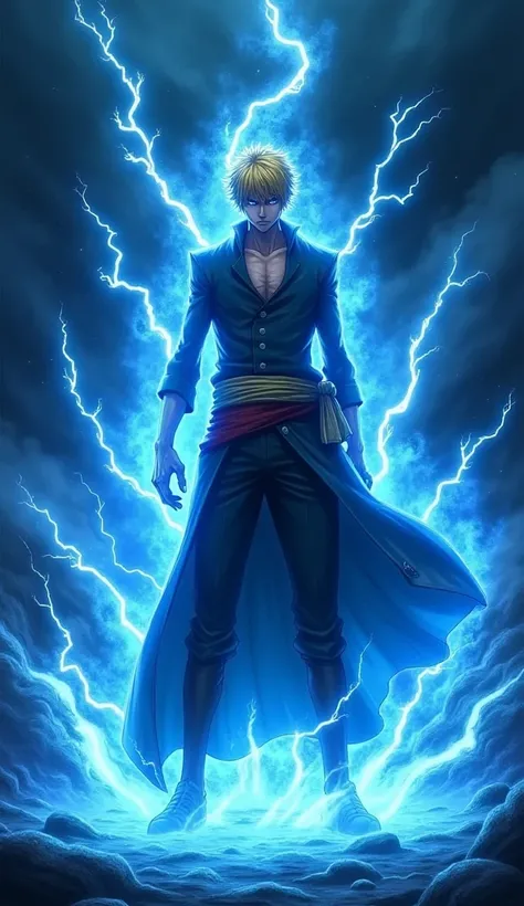 Sanji from One Piece: Blue Aura: General Thunder, Darkness