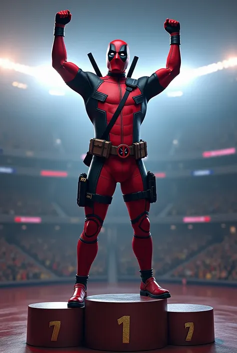 Deadpool on the podium