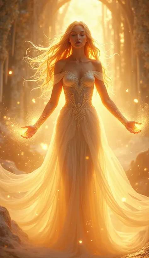 The light and gold princess, she possess the power of light and love manipulation