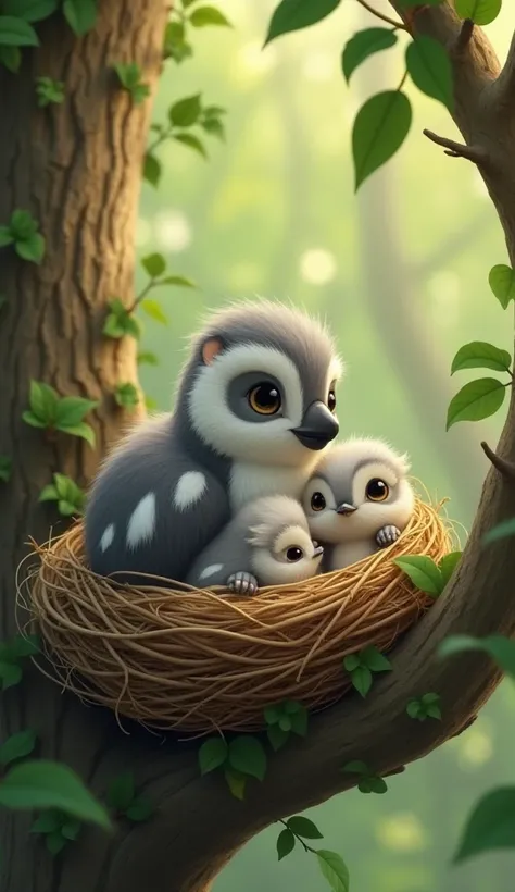 The comfort of the zoo's nest

A small nest was built on a beautiful tree branch. In it a zoo lived happily with its ren. ren were little birds that did not yet know how to fly. There was a scene of greenery and tranquility around the nest. The zoo was gra...