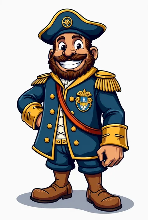  The Admiral is the mascot of the Vasco da Gama Regatta Club and represents the navigator Vasco da Gama ,  which gave name to the club . 
 Vasco da Gama was a Portuguese navigator who led the first European expedition to arrive India.  He was born in Sines...