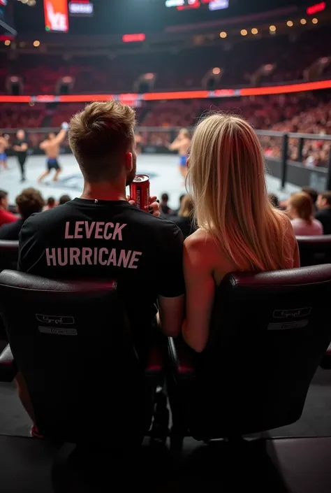 Couple on their backs watching the UFC fight in Las Vegas. MAN 27 YEARS OLD, model, high, theo janes, muito high e forte, muscular,  strong physical size , cabelo classic hair blonde super claro, short beard, blonde,  square face , white light skin,  blue ...