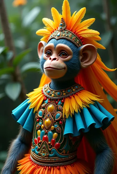 Create abadá for carnival with the monkey theme