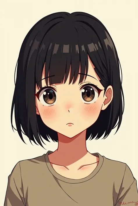 girl,  from the front,  expression would be , face, 2D