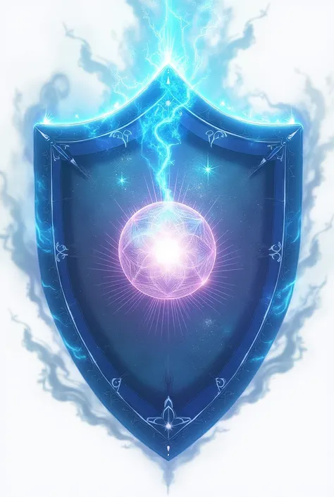 Mana's magic shield sphere,  on a white background 