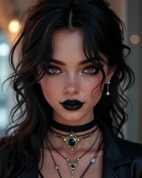 Create an avatar for my TikTok account I am a young Brazilian woman who is a bit of a goth and my channel is about tips for promotions and gifts 