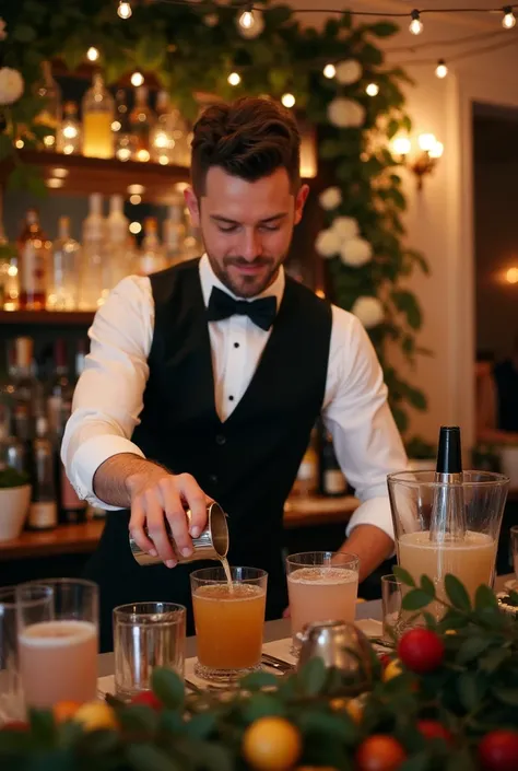 Wedding event bartender