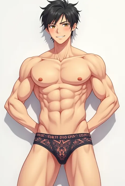 Anime man in underwear 