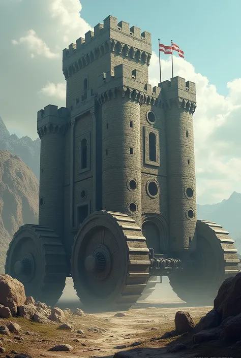 A midevial fortress on wheels 