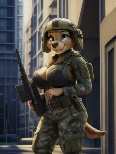 (masterpiece, best quality, realistic, detailed, detailed fur, hi res, photograph:1.2), (8k, uhd, ultra-detailed, depth of field,:1.1),
BREAK
liberty, dog, paw patrol, (Camouflage uniform, tactical helmet and bulletproof vest, big breasts, bra),
BREAK
Room...