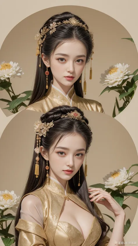  Elegant Woman , Chinese Elegant Goddess ，Four beauties，Daji，Fairy Charming , Confident pride ， Chinese Noble Female Hairpin ， (  Nine Heads Perfect Curved Body     :1.4), [full length,      Bright eyes   , bright and shiny，     Perfect Face    ,      Doub...