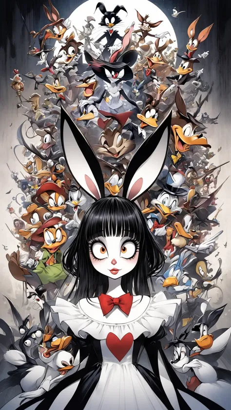 Tim Burton style 、Looney Tunes、