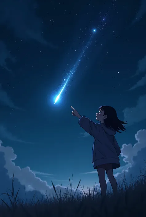  pointing at a the girl who was pointing at a shooting star star