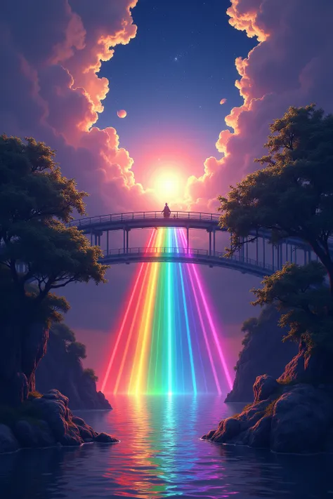    A Rainbow Bridge Rainbow Color Charming Digital Artwork Dynamic Energy Artwork Tindel's World of Effects！ Observing the volatility of the light 。 Dynamic Energy Artwork

 Ultra-Fine Color Art ， Psychedelic Art Style ，Hashinakabashi  、Colorful，Bright and...