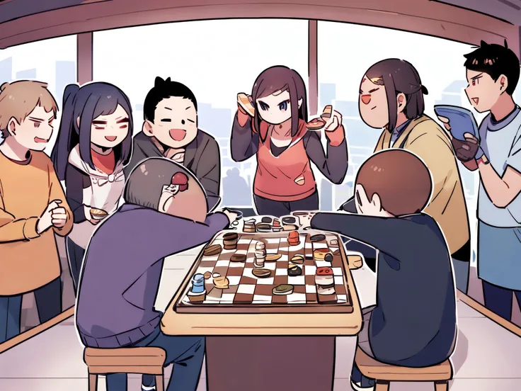 People who play board games々