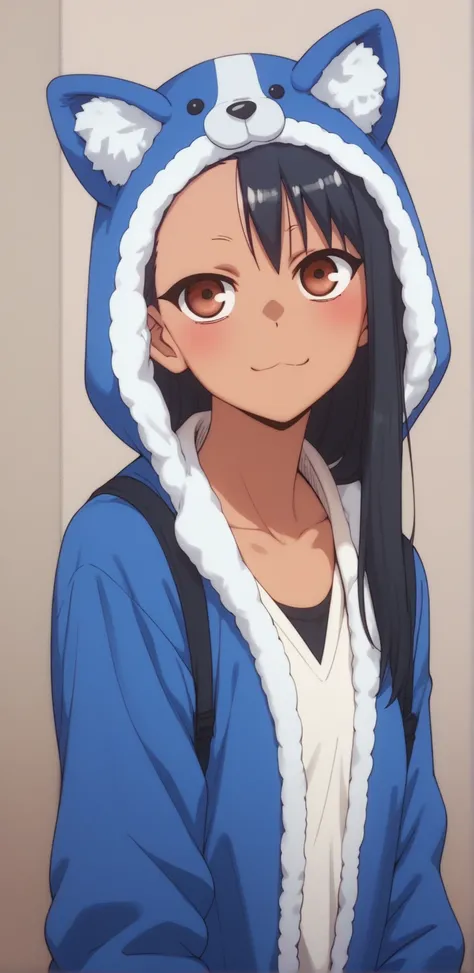 nagatoro : Dressed in a dog costume.