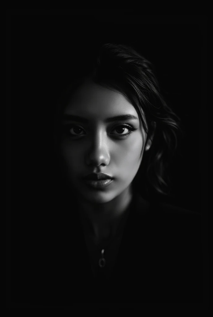  black and white portrait 