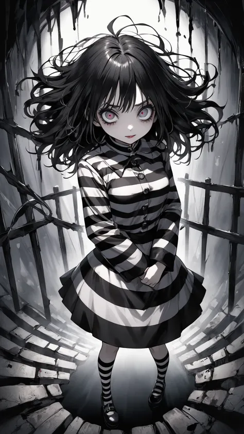  girl in prisoner uniform、 Tim Burton's World、 darkness、Dark Side、Madness、