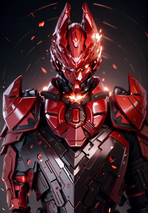 Mainly red flame red as the main color （Guarantee its layering and armor texture        ，    The color of the starry sky is the main color    ）